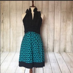 Ruffled neckline dress